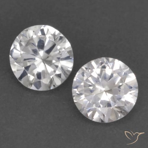 0.80ctw Naturel Blanc Saphir, Tour, VS