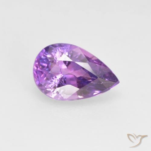 Saphir Pourpre électrique naturelle En forme de poire, 0.67 ct, VS