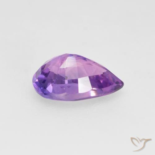 Saphir Pourpre électrique naturelle En forme de poire, 0.67 ct, VS