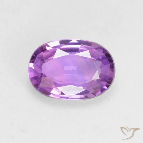 Saphir Violet mauve naturelle ovale, 0.64 ct, VVS-VS