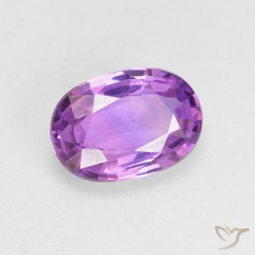 Saphir Violet mauve naturelle ovale, 0.64 ct, VVS-VS