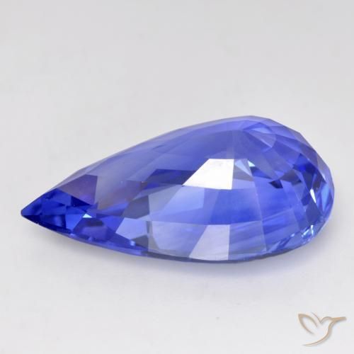 Saphir Bleu Barbeau naturelle En forme de poire, 12.22 ct, IF