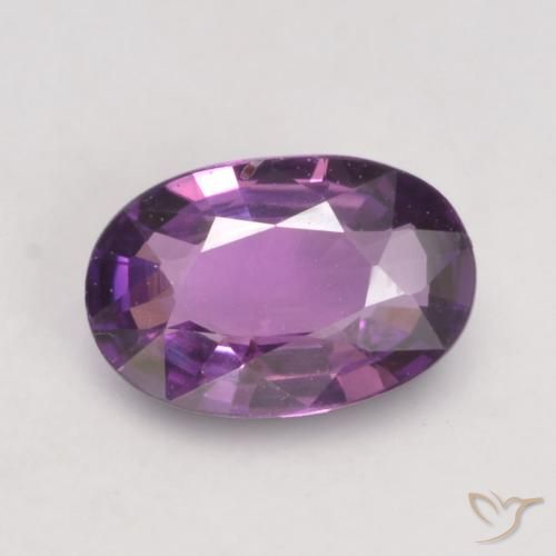 0.57ct Naturel Pourpre moyen Saphir, ovale, VVS-VS