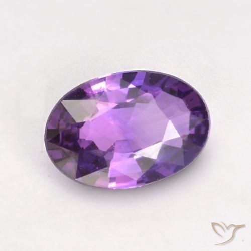 Saphir Violet moyen naturelle ovale, 0.53 ct, VVS-VS