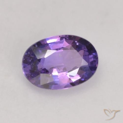Saphir Violet foncé naturelle ovale, 0.50 ct, VS