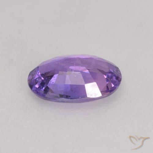 Saphir Violet foncé naturelle ovale, 0.50 ct, VS