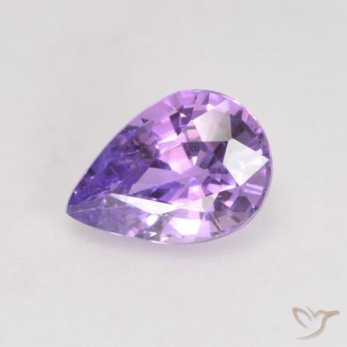 Saphir Violet moyen naturelle En forme de poire, 0.64 ct, VS