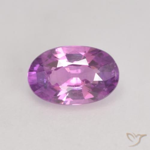 0.55ct Naturel Pourpre rosâtre profond Saphir, ovale, VS