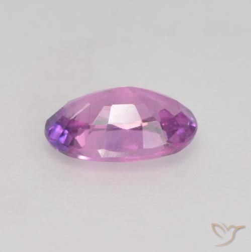 Saphir Pourpre rosâtre profond naturelle ovale, 0.55 ct, VS