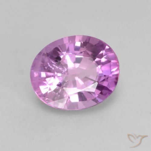 Saphir Pourpre moyen naturelle ovale, 0.53 ct, VS
