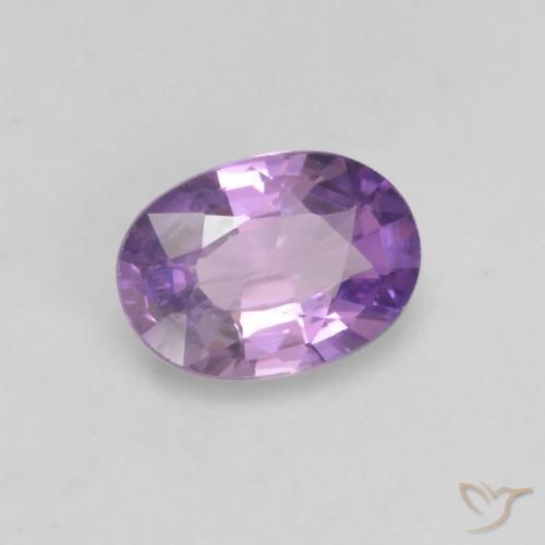 Saphir Violet rose moyen naturelle ovale, 0.54 ct, VS