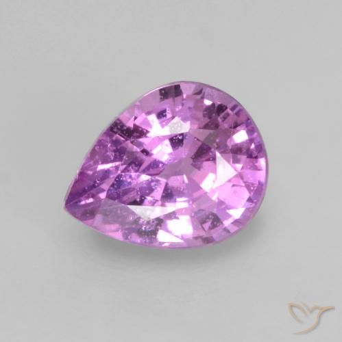 0.55ct Naturel Pourpre violet rosâtre Saphir, En forme de poire, VS