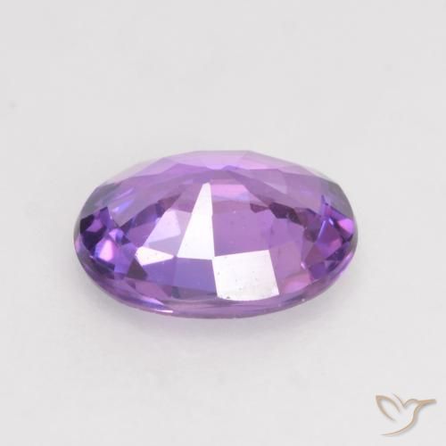 Saphir Violet rose vif naturelle ovale, 0.54 ct, VVS-VS