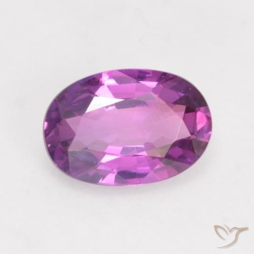 Saphir Pourpre électrique naturelle ovale, 0.54 ct, VVS-VS