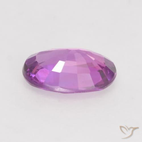Saphir Pourpre électrique naturelle ovale, 0.54 ct, VVS-VS