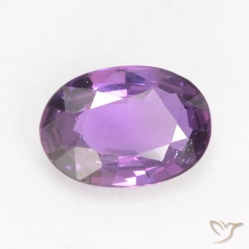 Saphir Violet moyen naturelle ovale, 0.52 ct, VVS-VS