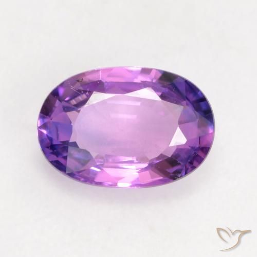0.63ct Naturel Violet moyen Saphir, ovale, VVS-VS
