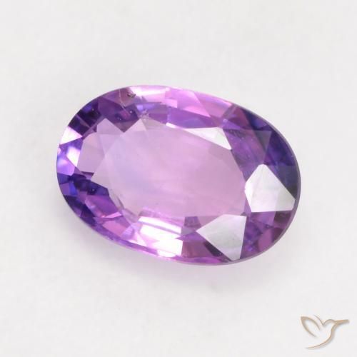 Saphir Violet moyen naturelle ovale, 0.63 ct, VVS-VS