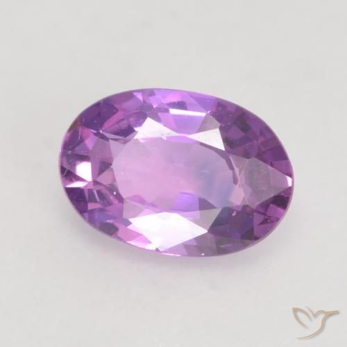 0.58ct Naturel Violet rose intense Saphir, ovale, VVS-VS