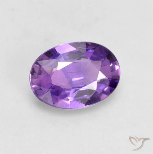 Saphir Violet rose naturelle ovale, 0.51 ct, VS