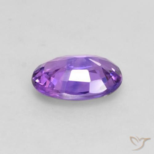 Saphir Violet rose naturelle ovale, 0.51 ct, VS