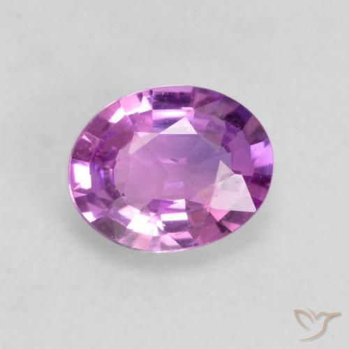 0.50ct Naturel Pourpre rosâtre intense Saphir, ovale, VS