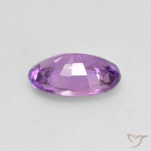 Saphir Violet rose intense naturelle ovale, 0.48 ct, VVS-VS