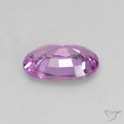 Saphir Violet Rosâtre naturelle ovale, 0.52 ct, VS