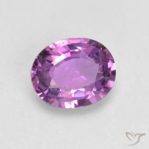 Saphir Violet mauve naturelle ovale, 0.57 ct, VS