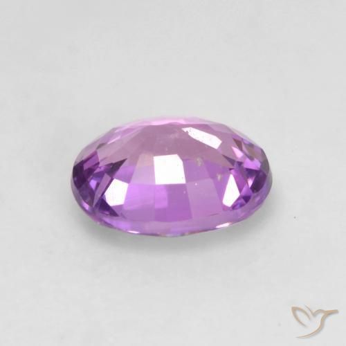 Saphir Violet mauve naturelle ovale, 0.57 ct, VS