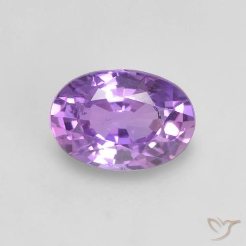 0.64ct Naturel Violet rose vif Saphir, ovale, VS, Photo A