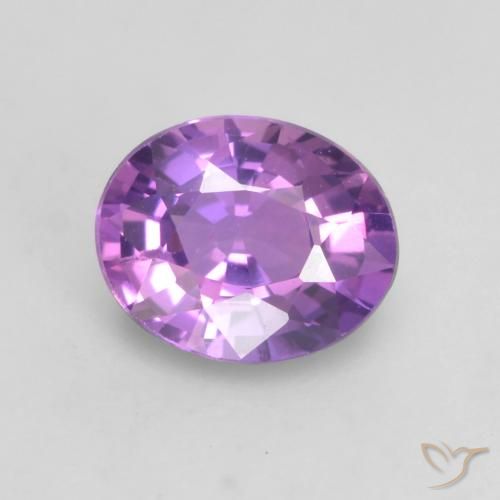 0.56ct Naturel Violet rose vif Saphir, ovale, VS