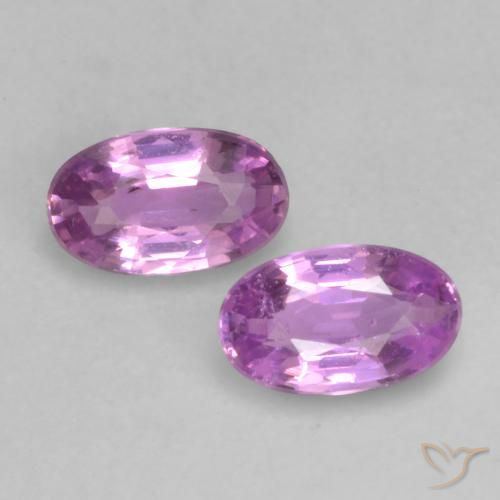 0.48ctw Naturel Pourpre moyen Saphir, ovale, VVS-VS