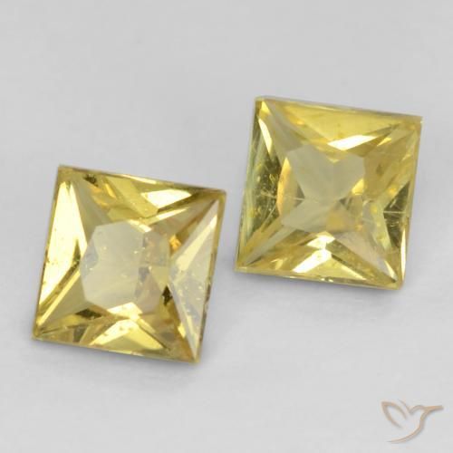 Shop natural 0.59ct Jaune moutarde Saphir gems, Carré, from Tanzanie at GemSelect. In stock, global shipping!