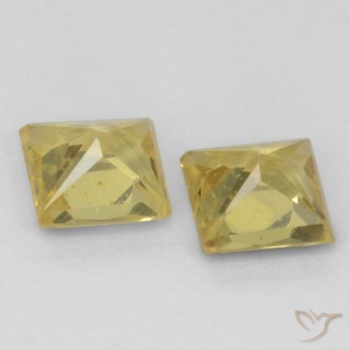 Shop natural 0.59ct Jaune moutarde Saphir gems, Carré, from Tanzanie at GemSelect. In stock, global shipping!