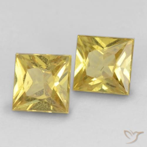 Shop natural 0.62ct Jaune clair Saphir gems, Carré, from Tanzanie at GemSelect. In stock, global shipping!
