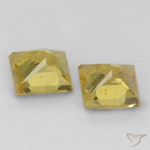 Shop natural 0.62ct Jaune clair Saphir gems, Carré, from Tanzanie at GemSelect. In stock, global shipping!