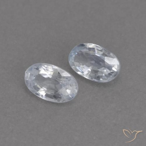 Shop natural 0.55ct Blanc bleuâtre Saphir gems, ovale, from Tanzanie at GemSelect. In stock, global shipping!