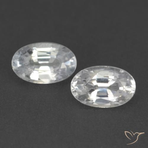 0.54ctw Naturel Blanc Saphir, ovale, VVS-VS