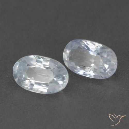 Shop natural 0.63ct Blanc bleuâtre Saphir gems, ovale, from Tanzanie at GemSelect. In stock, global shipping!
