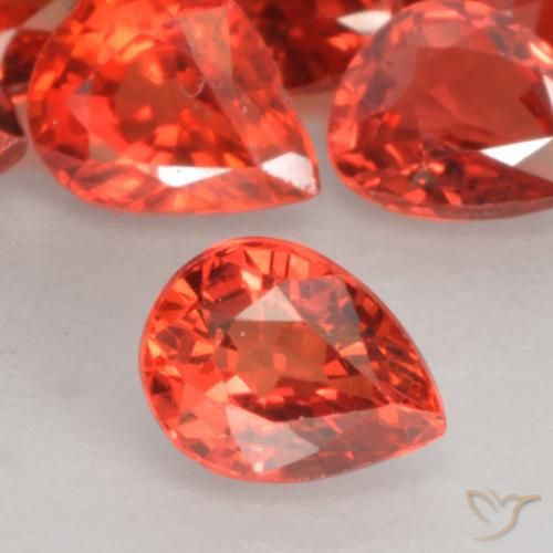 0.38ct Naturel Rouge moyen Saphir, En forme de poire, VVS-VS