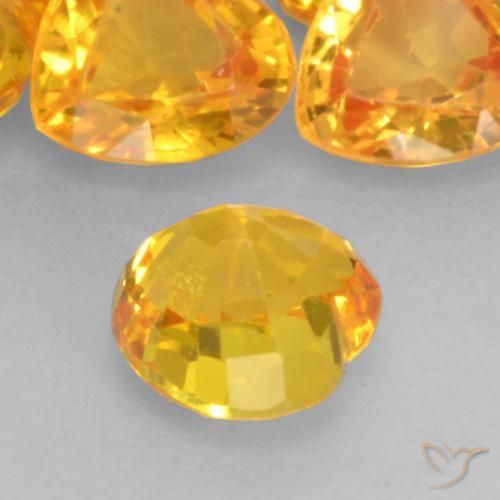 Saphir Or moyen naturelle Cœur, 0.51 ct, VVS-VS