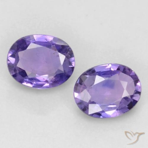 0.76ctw Naturel Violet moyen Saphir, ovale, VS