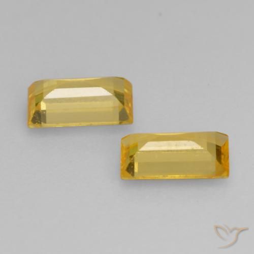 Shop natural 0.65ct Orange Doré Saphir gems, Baquette, from Tanzanie at GemSelect. In stock, global shipping!