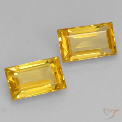Shop natural 0.75ct Doré Saphir gems, Baquette, from Tanzanie at GemSelect. In stock, global shipping!