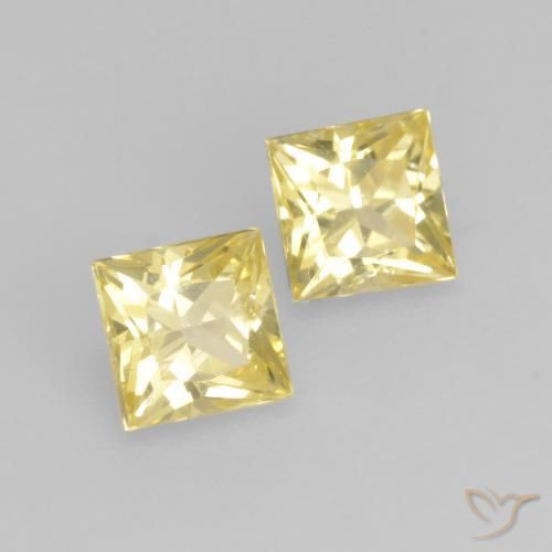 Shop natural 0.64ct Jaune doré léger Saphir gems, Carré, from Tanzanie at GemSelect. In stock, global shipping!
