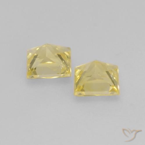Shop natural 0.64ct Jaune doré léger Saphir gems, Carré, from Tanzanie at GemSelect. In stock, global shipping!