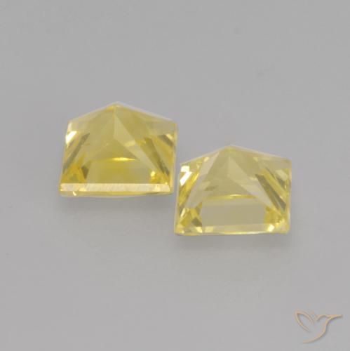 Shop natural 0.71ct Jaune Toscane Saphir gems, Carré, from Tanzanie at GemSelect. In stock, global shipping!