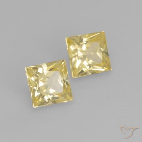 Shop natural 0.51ct Jaune clair Saphir gems, Carré, from Tanzanie at GemSelect. In stock, global shipping!