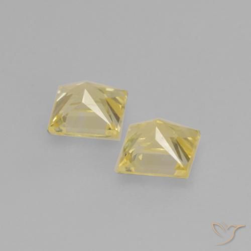 Shop natural 0.51ct Jaune clair Saphir gems, Carré, from Tanzanie at GemSelect. In stock, global shipping!